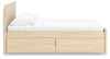 Onita King Panel Platform Bed with 1 Side Storage