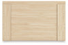 Onita Full Panel Platform Bed with 2 Side Storage - Natural