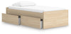 Onita Twin Platform Bed with 1 Side Storage - Natural