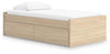 Onita Twin Platform Bed with 1 Side Storage - Natural