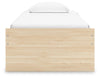 Onita Twin Platform Bed with 1 Side Storage - Natural