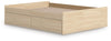 Onita Queen Platform Bed with 2 Side Storage - Natural