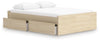 Onita Queen Platform Bed with 2 Side Storage - Natural