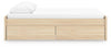 Onita Queen Platform Bed with 1 Side Storage - Natural