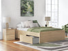 Onita Queen Platform Bed with 2 Side Storage - Natural