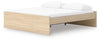 Onita King Platform Bed with 1 Side Storage - Natural