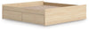Onita King Platform Bed with 1 Side Storage - Natural
