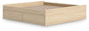 Onita King Platform Bed with 2 Side Storage - Natural