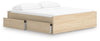 Onita King Platform Bed with 2 Side Storage - Natural