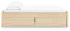 Onita King Platform Bed with 2 Side Storage - Natural