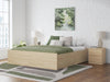 Onita King Platform Bed with 2 Side Storage - Natural