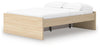 Onita Full Platform Bed with 1 Side Storage - Natural