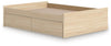 Onita Full Platform Bed with 1 Side Storage - Natural