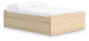 Onita Full Platform Bed with 1 Side Storage - Natural