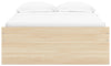 Onita Full Platform Bed with 1 Side Storage - Natural
