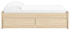 Onita Full Platform Bed with 1 Side Storage - Natural