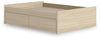 Onita Full Platform Bed with 2 Side Storage - Natural