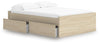 Onita Full Platform Bed with 2 Side Storage - Natural