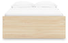 Onita Full Platform Bed with 2 Side Storage - Natural