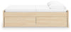 Onita Full Platform Bed with 2 Side Storage - Natural