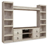 Willowton 4-Piece Entertainment Center - Whitewash (EW0267W7)