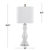 Bishop 24" Glass Table Lamp - Set of 2