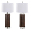 Cylinder Fluted 29.25" Polyresin Table Lamp - Set of 2