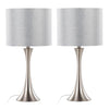 Lenuxe 24.25" Metal Table Lamp - Set of 2