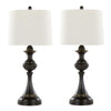 Montgomery 28.5" Metal Table Lamp with USB - Set of 2