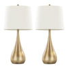 Pebble 29" Metal Table Lamp - Set of 2