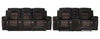 Reclining Sofa With Ddt & Usb Commander Brown