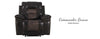 Reclining Sofa With Ddt & Usb Commander Brown