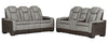 Power Reclining Ls With Power Headrest & Console Merida Stone