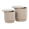 Marla Upholstered Ottoman Set