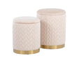 Marla Quilted Ottoman Set