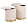 Marla Quilted Ottoman Set