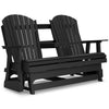 Hyland Wave Outdoor Glider Loveseat - Black