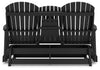 Hyland Wave Outdoor Glider Loveseat - Black