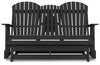 Hyland Wave Outdoor Glider Loveseat - Black