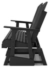 Hyland Wave Outdoor Glider Loveseat - Black