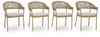 Orchard Beach Outdoor Arm Chair with Cushion (Set of 4)