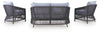 Bridges Beach Outdoor Love/Chairs/Table Set (Set of 4)