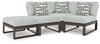 Beachloft 4-Piece Outdoor Sectional - Black/Gray (P490P7)
