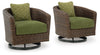 Horizon Hall Outdoor Swivel Lounge Chair with Cushion