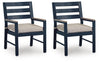 East Beach Outdoor Arm Chair with Cushion (Set of 2)