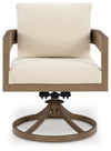 Serene Bay Outdoor Swivel Dining Chair with Cushion (Set of 2)