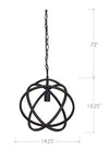 Linx 13.25" Metal Pendant Lamp