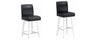 Parsons Upholstered Seat Blk + Adj Hgt Swivel Base Blk