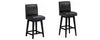 Parsons Upholstered Seat Blk + Adj Hgt Swivel Base Blk