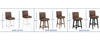 Parsons Upholstered Seat Sdl + Adj Hgt Swivel Base Brn